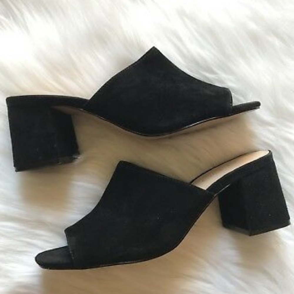 Black Heeled Sandals (like new)